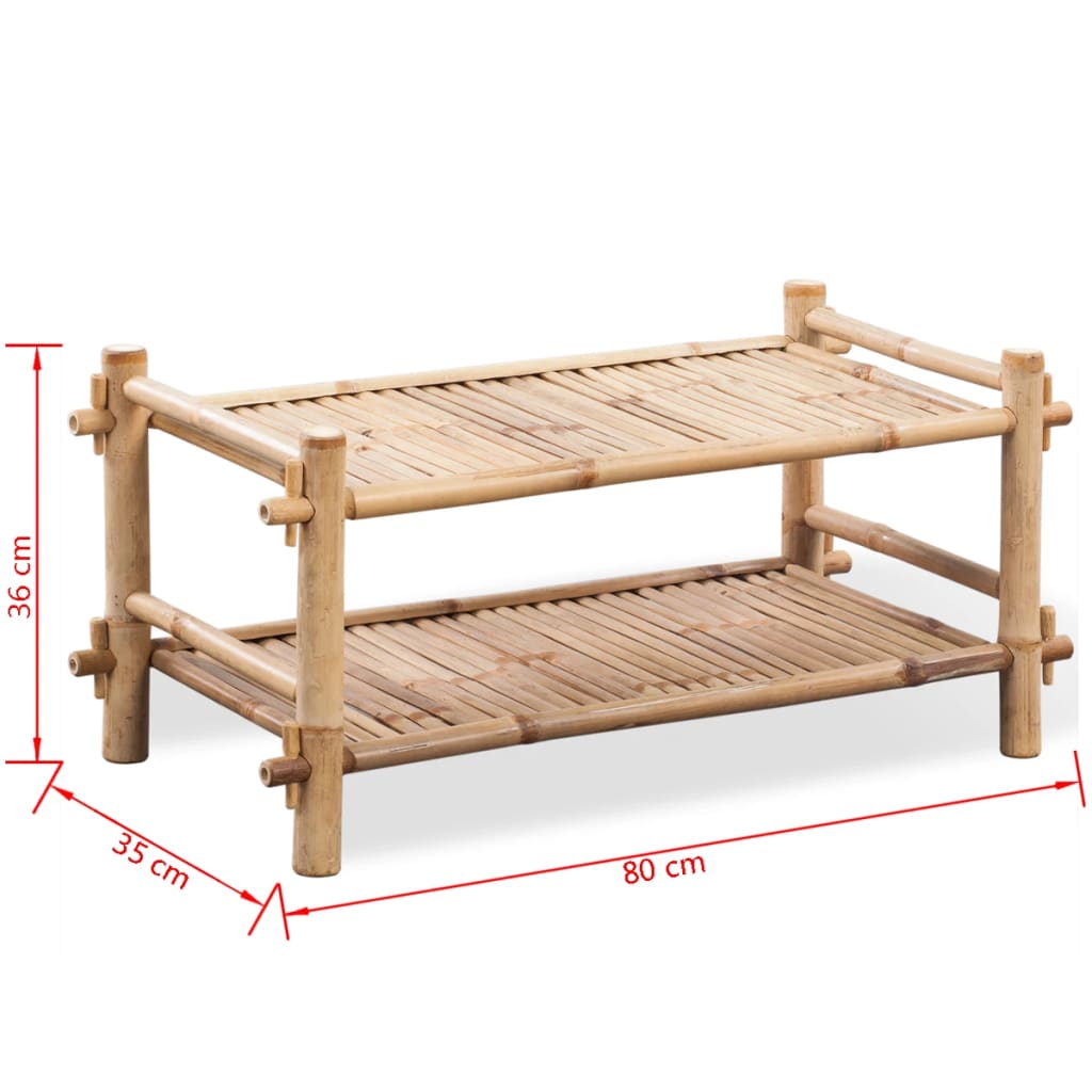 2-Tier Bamboo Shoe Rack - OLBRIT