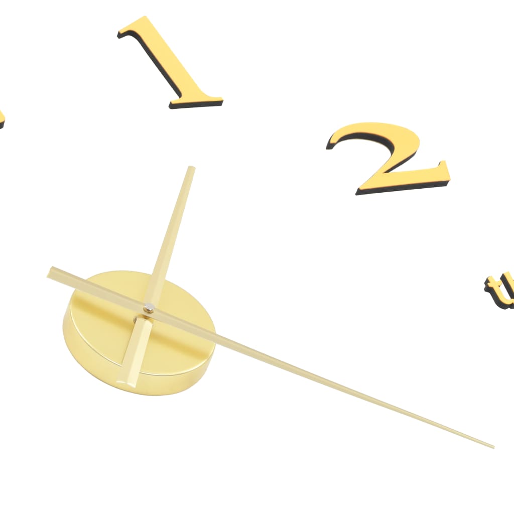 3D Wall Clock Modern Design 100 cm XXL Gold - OLBRIT