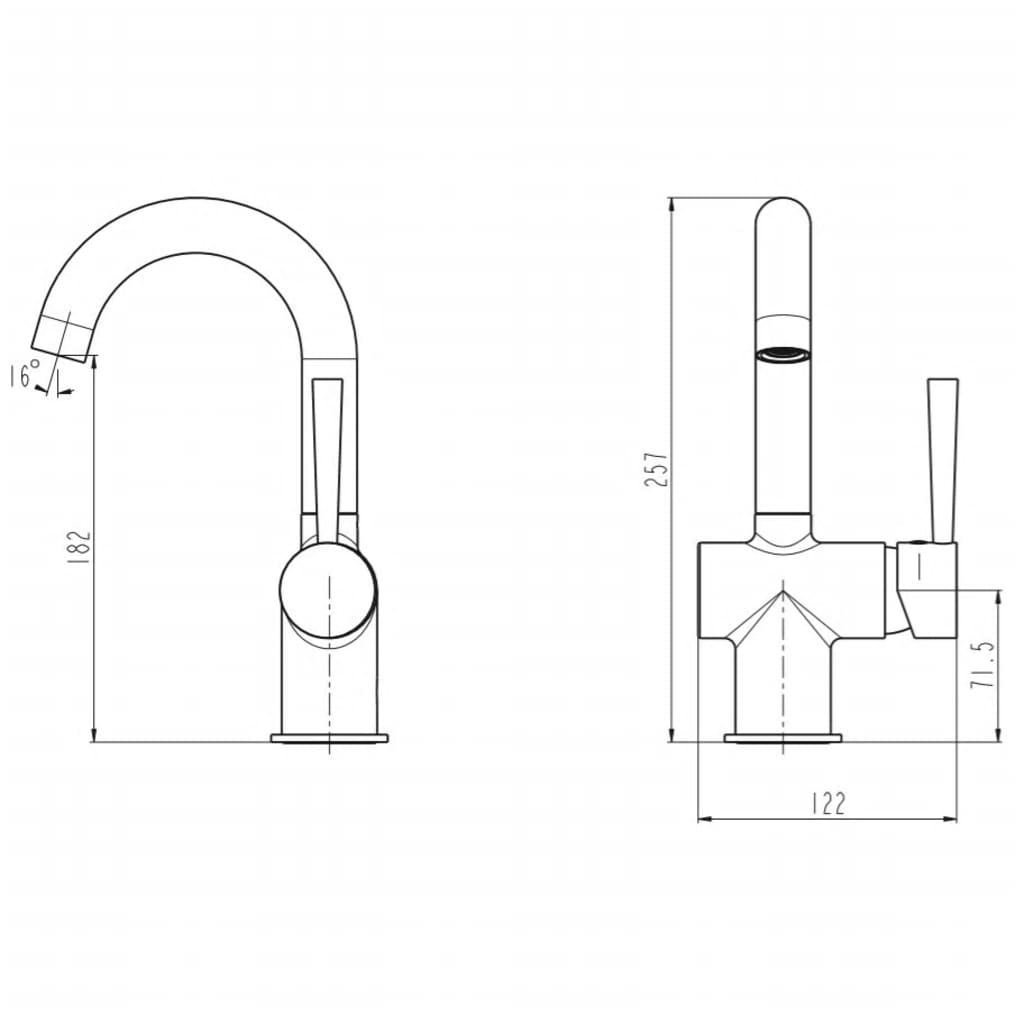 Basin Mixer Tap CORNWALL Chrome - OLBRIT