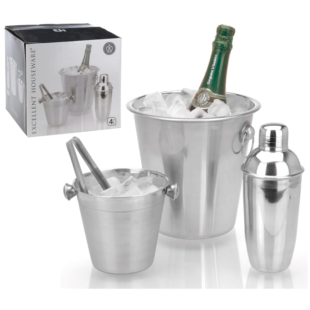 4 Piece Bar Set Stainless Steel - OLBRIT