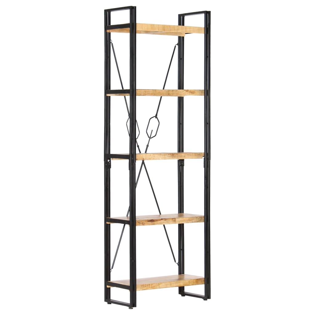 5-Tier Bookcase 60x30x180 cm Solid Mango Wood - OLBRIT