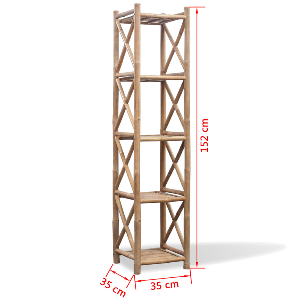 5-Tier Square Bamboo Shelf - OLBRIT