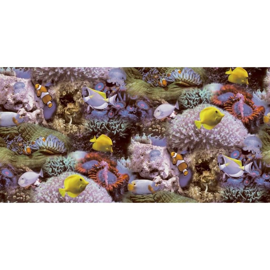 Good Vibes Wallpaper Coral and Tropical Fish Yellow and Purple - OLBRIT
