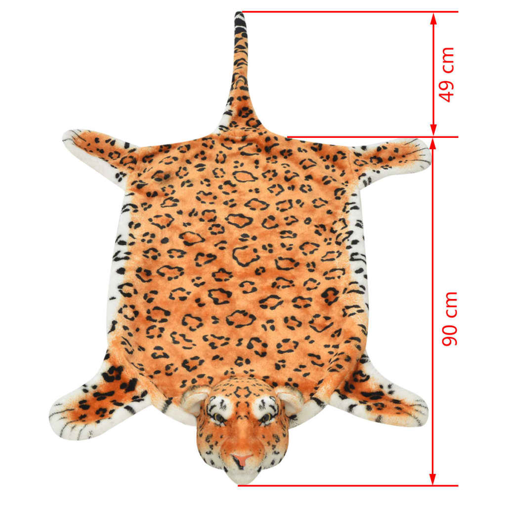 Leopard Carpet Plush 139 cm Brown - OLBRIT