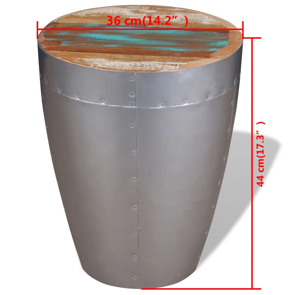 Aviator Stool Solid Reclaimed Wood - OLBRIT