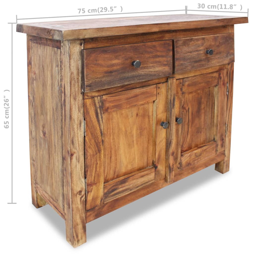 Sideboard Solid Reclaimed Wood 75x30x65 cm - OLBRIT