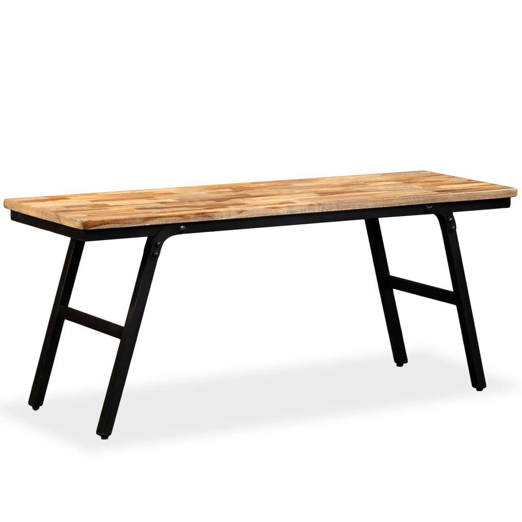 Bench Reclaimed Teak and Steel 110x35x45 cm - OLBRIT