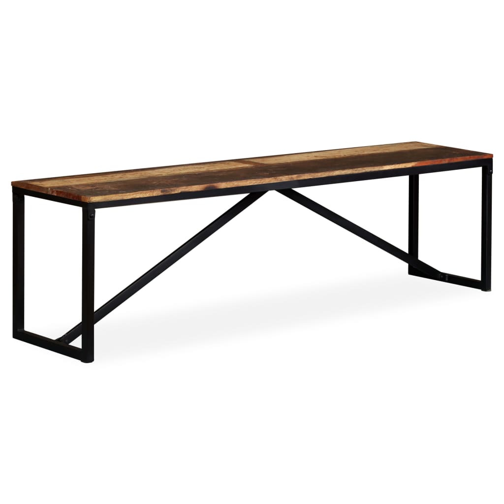 Bench Solid Reclaimed Wood 160x35x45 cm - OLBRIT