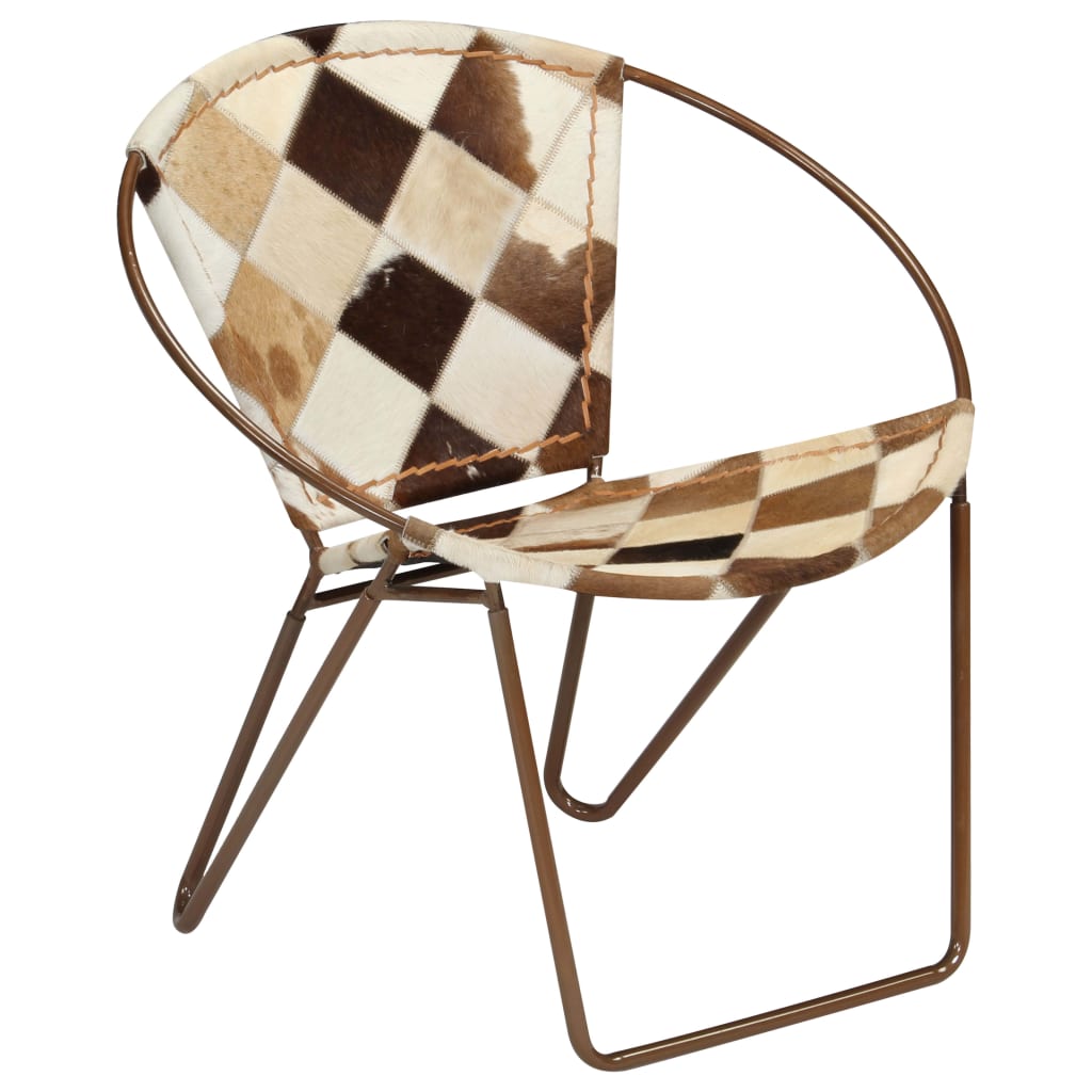 Chair Diamond Brown Real Leather - OLBRIT