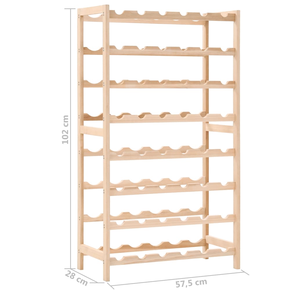 Wine Rack Cedar Wood 57.5x28x102 cm - OLBRIT