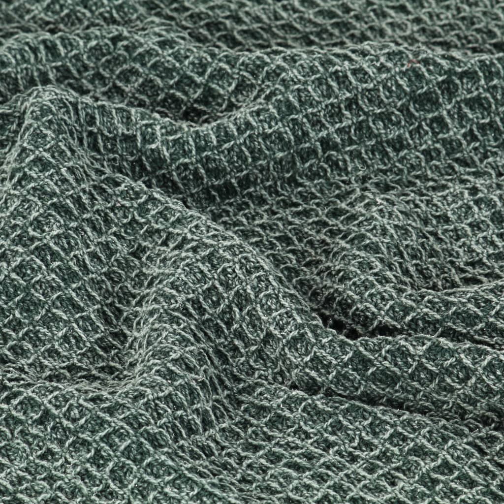 Throw Cotton 125x150 cm Dark Green - OLBRIT