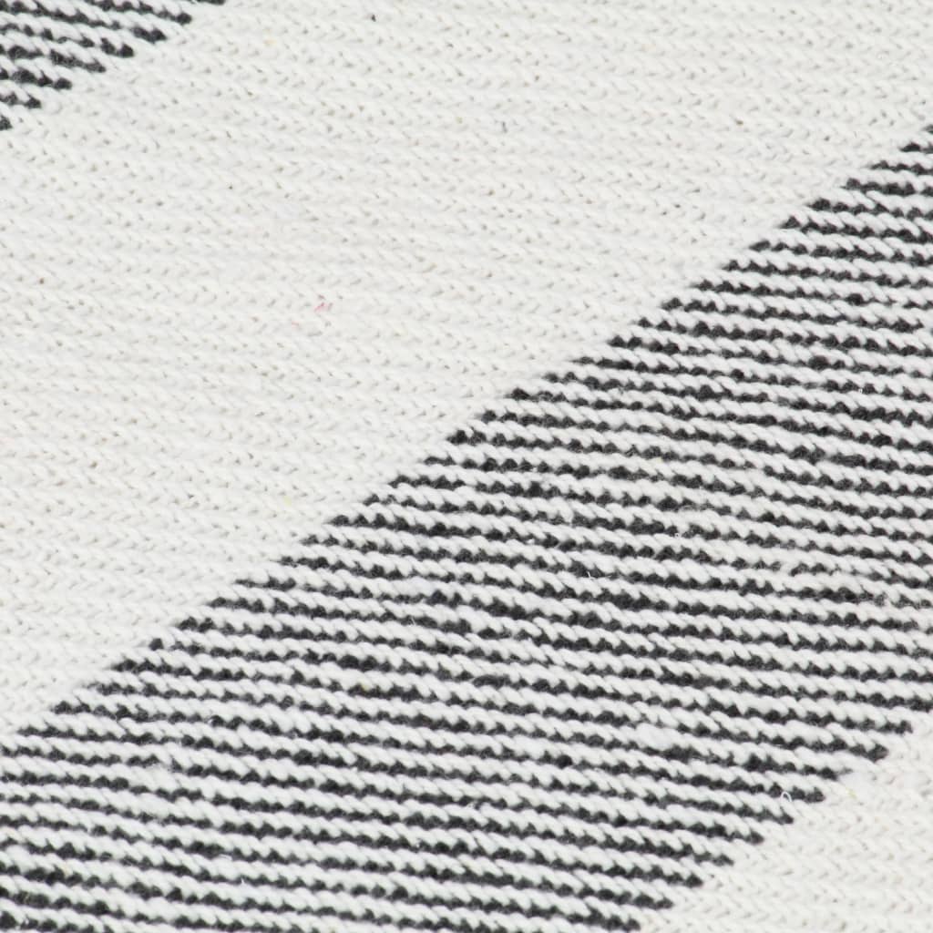 Throw Cotton Stripe 220x250 cm Anthracite - OLBRIT