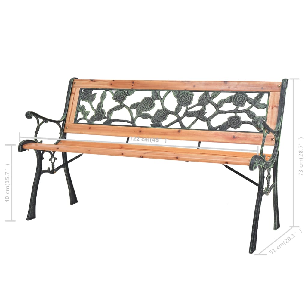 Garden Bench 122 cm Wood - OLBRIT