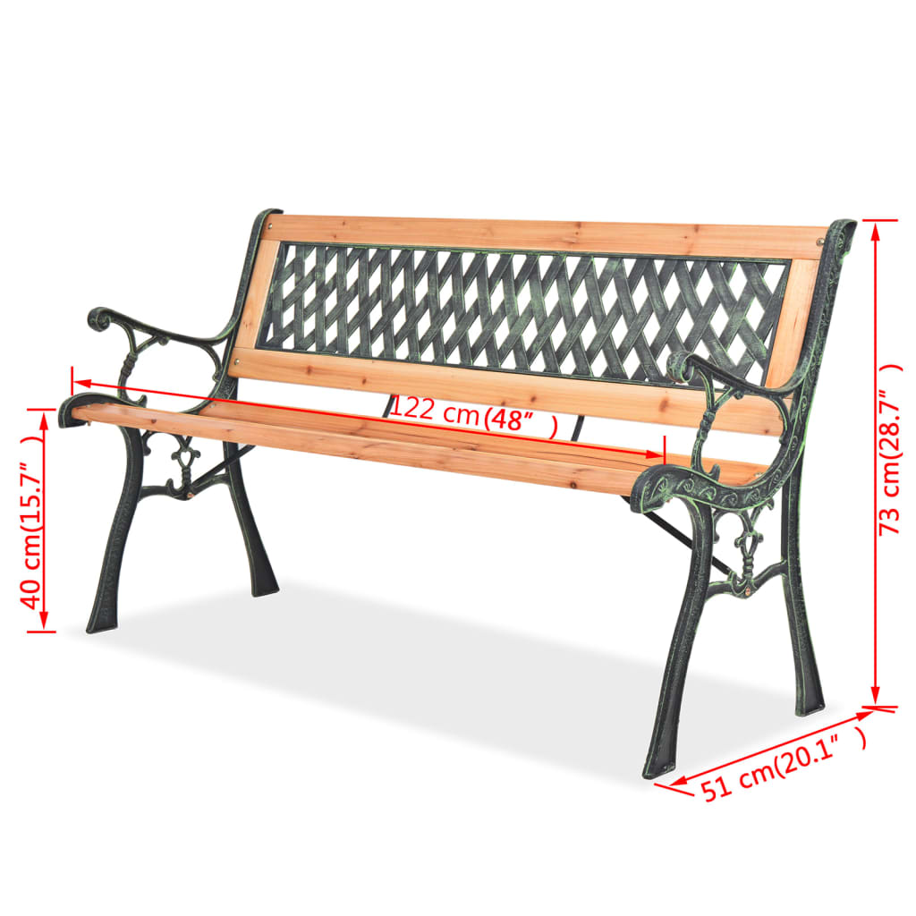 Garden Bench 122 cm Wood - OLBRIT