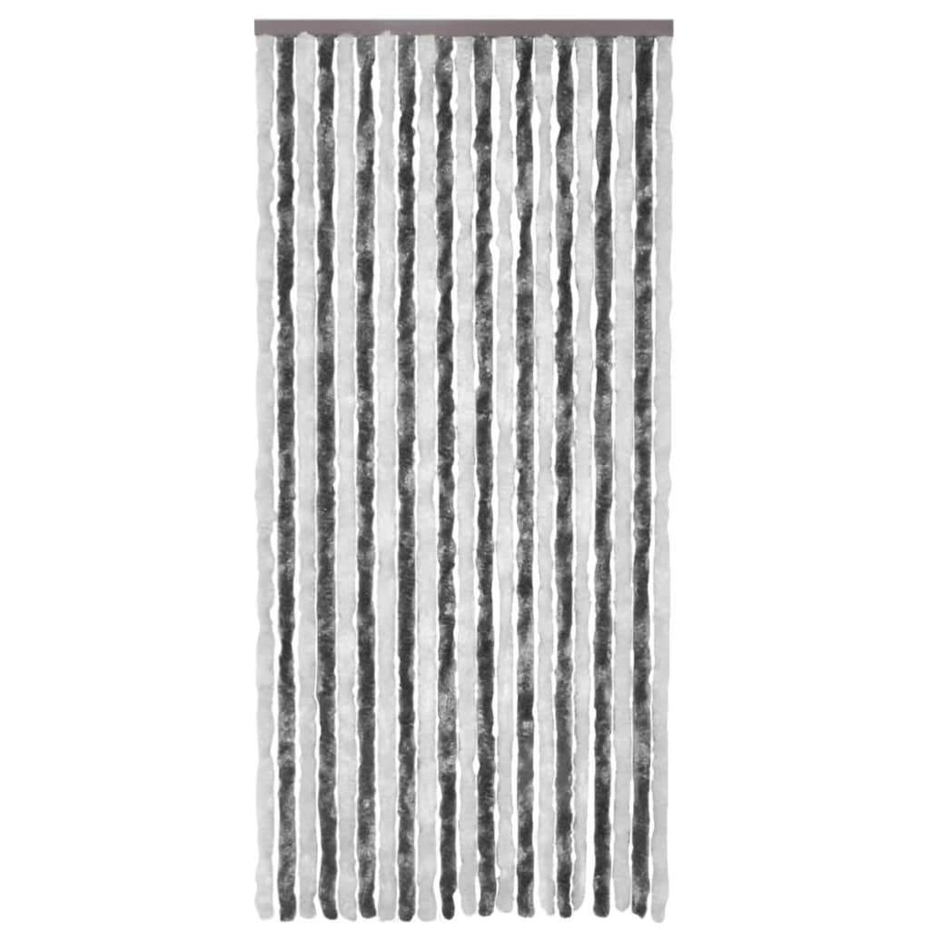Insect Curtain Grey and White 100x220 cm Chenille - OLBRIT