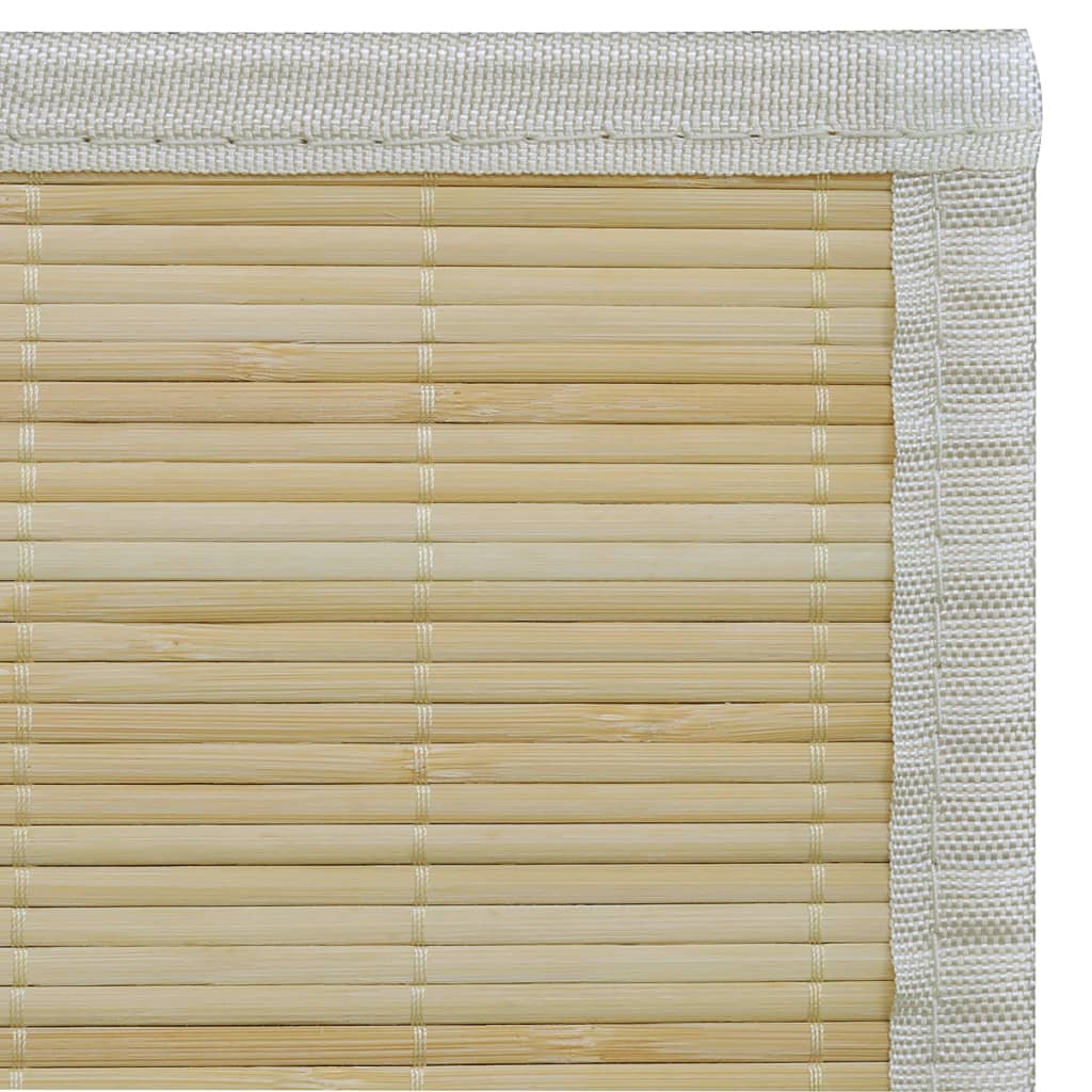 Rectangular Natural Bamboo Rug 150 x 200 cm - OLBRIT