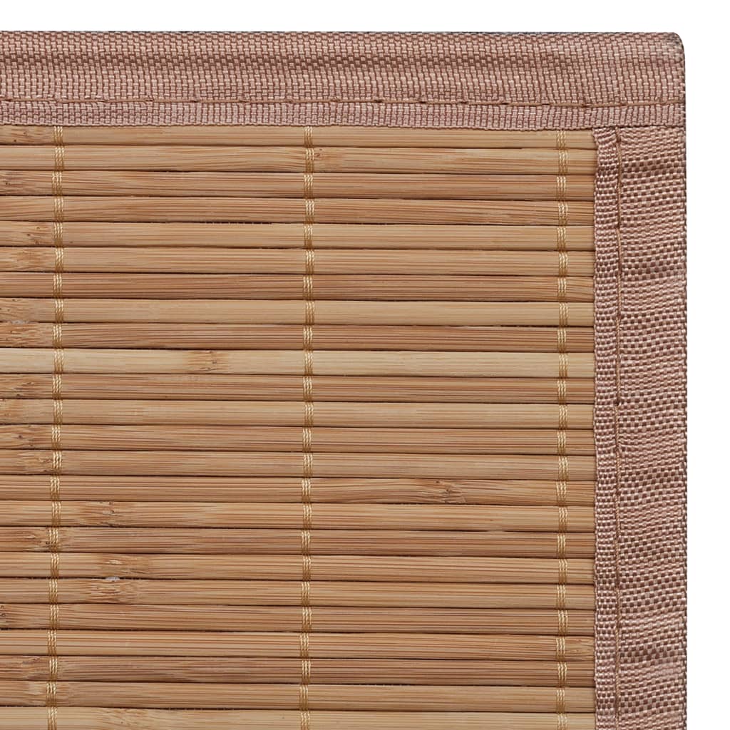 Rectangular Brown Bamboo Rug 80 x 300 cm - OLBRIT