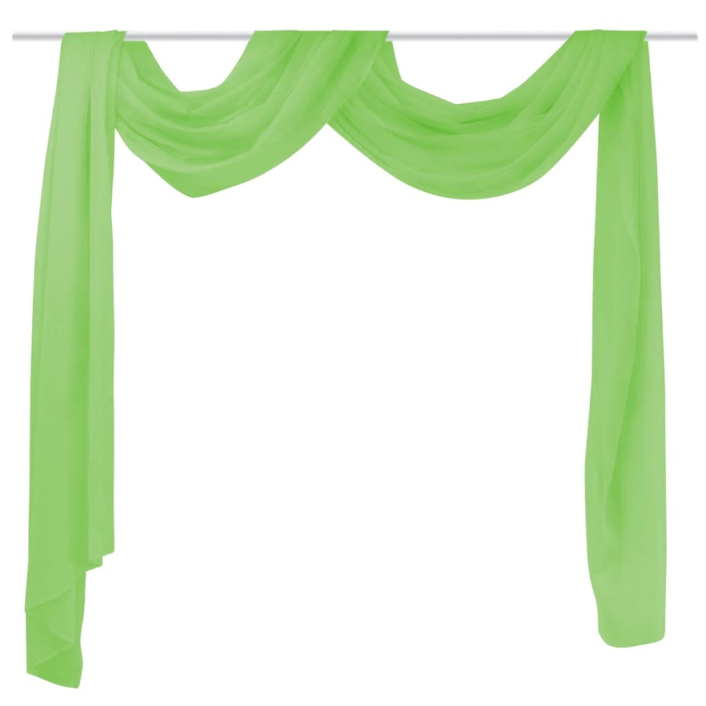 Sheer Voile Drape 140 x 600 cm Green - OLBRIT