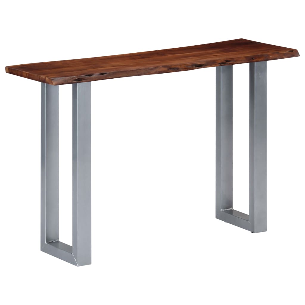 Console Table 115x35x76 cm Solid Aacia Wood and Iron - OLBRIT