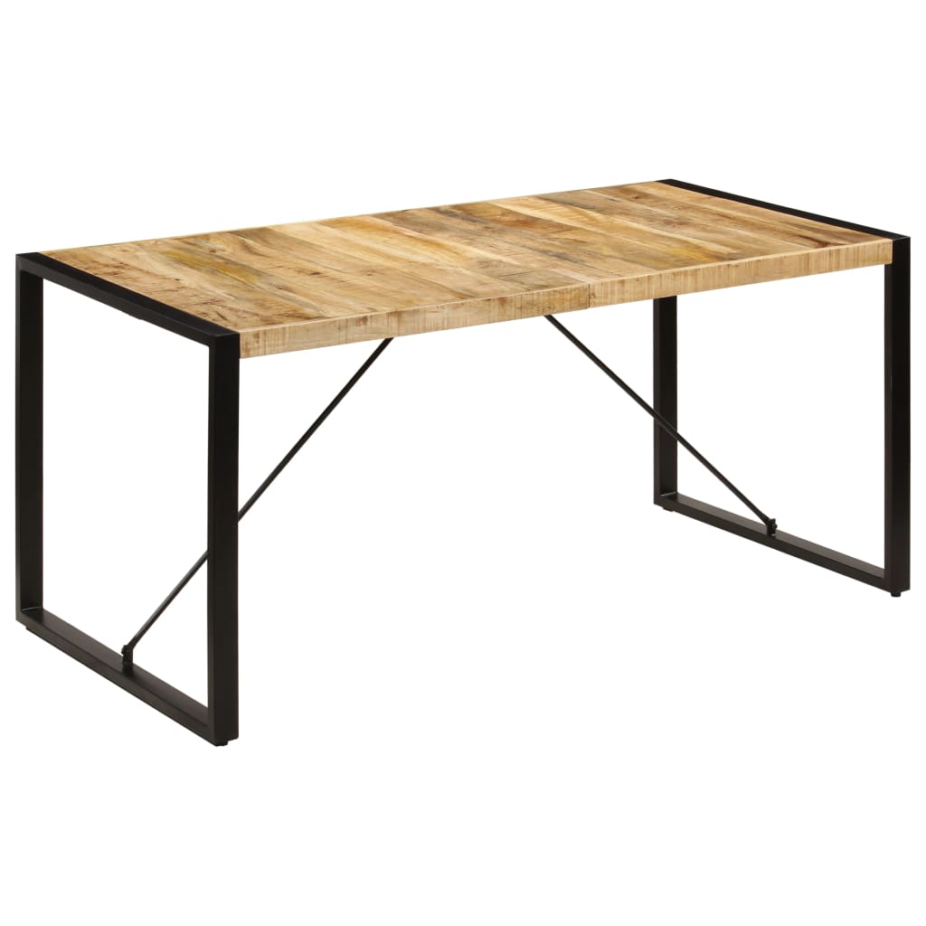 Dining Table 160x80x75 cm Solid Mango Wood - OLBRIT