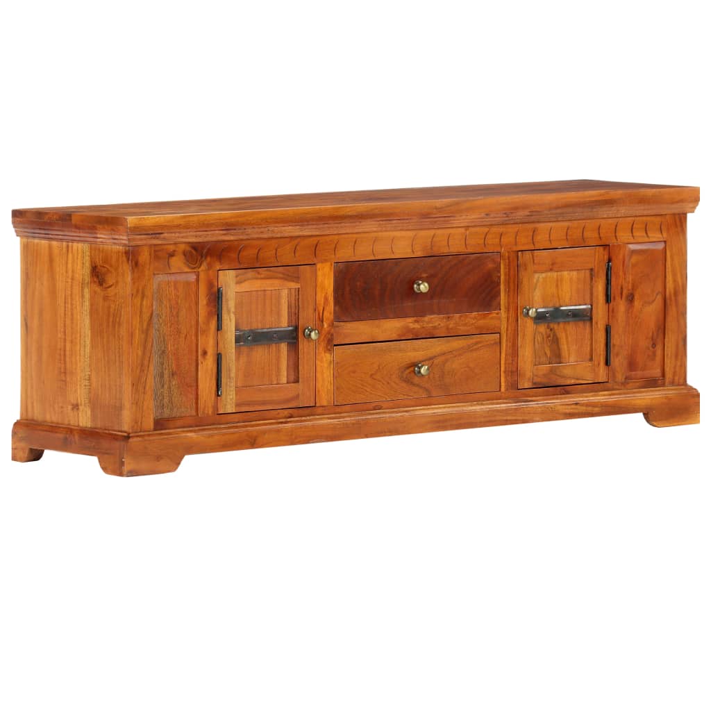 TV Cabinet 119x30x40 cm Solid Acacia Wood - OLBRIT