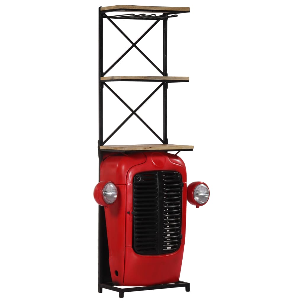 vidaXL Tractor Wine Cabinet 49x31x172 cm Solid Mango Wood - OLBRIT