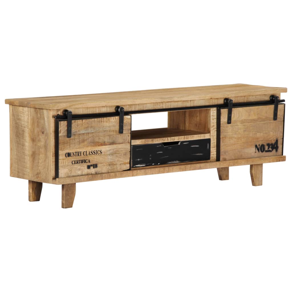 TV Cabinet 120x30x40 cm Solid Mango Wood - OLBRIT