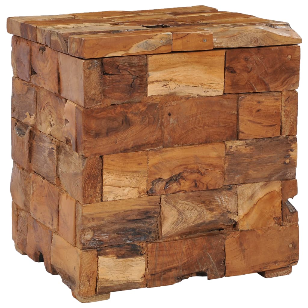Storage Stool Solid Teak Wood - OLBRIT