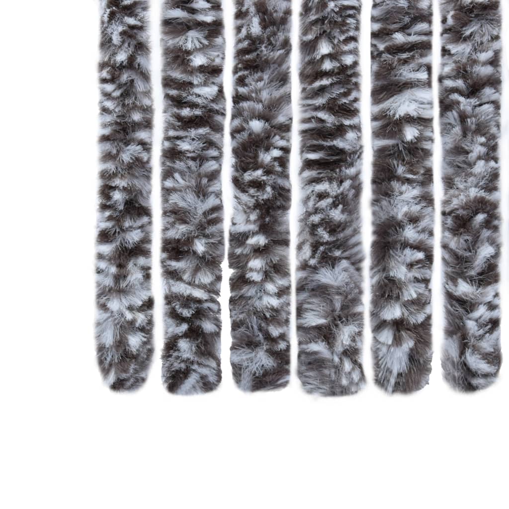 Insect Curtain Brown and Beige 90x220 cm Chenille - OLBRIT