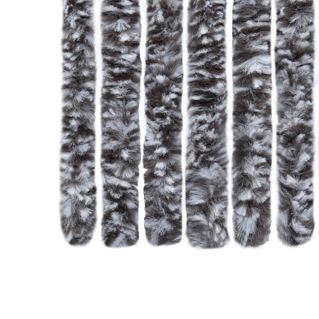 Insect Curtain Brown and Beige 100x220 cm Chenille - OLBRIT