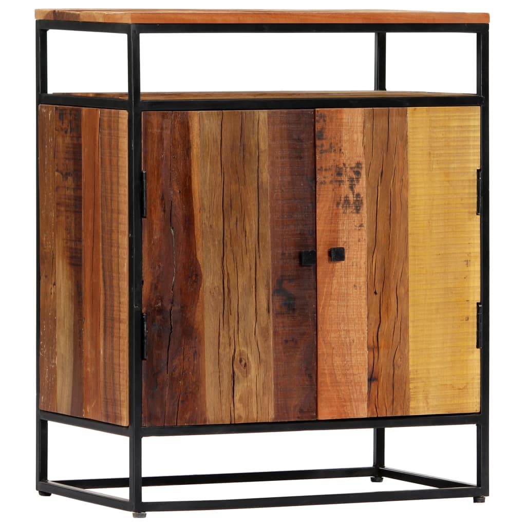 Side Cabinet 60x35x76 cm Solid Reclaimed Wood and Steel - OLBRIT