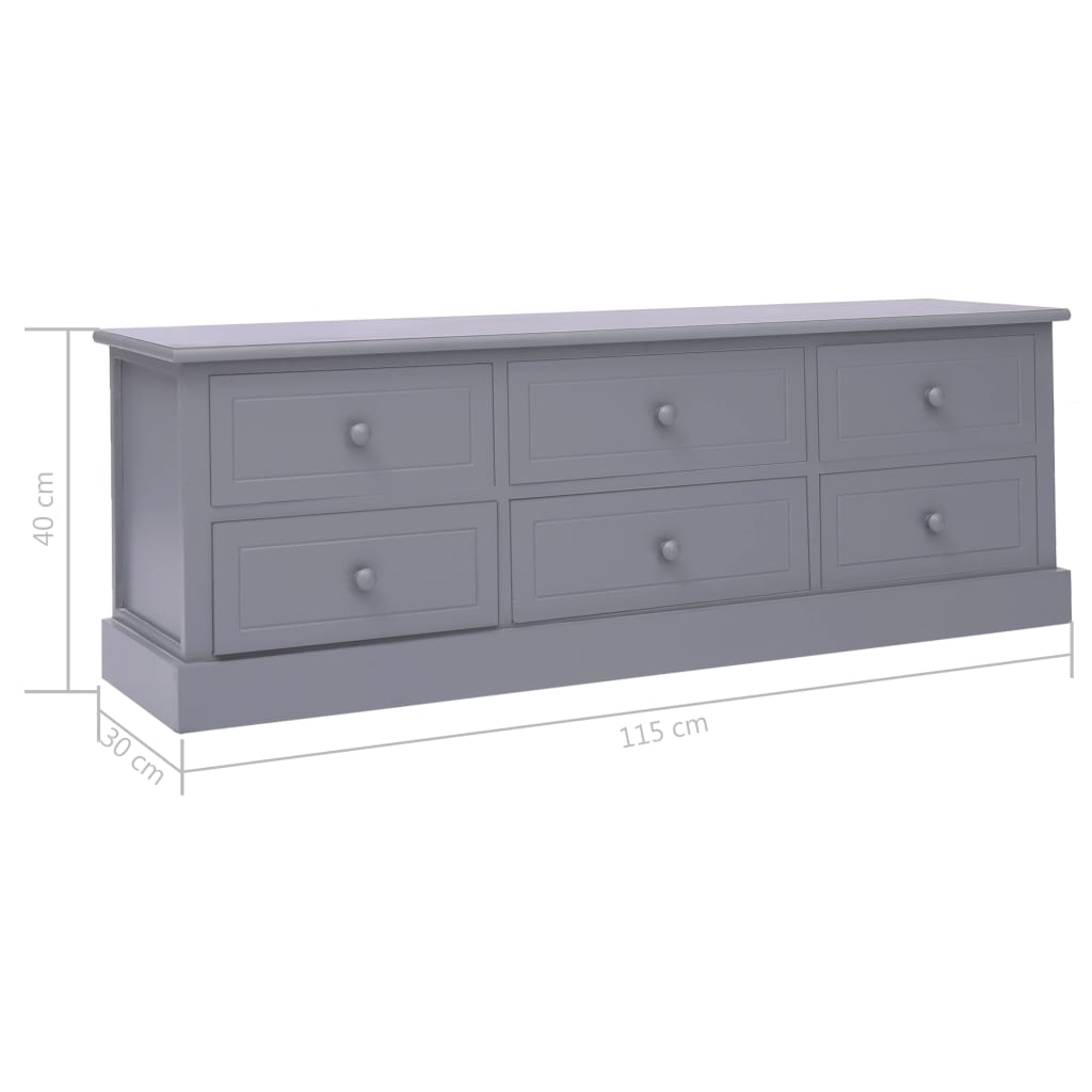 Hall Bench Dark Grey 115x30x40 cm Wood - OLBRIT