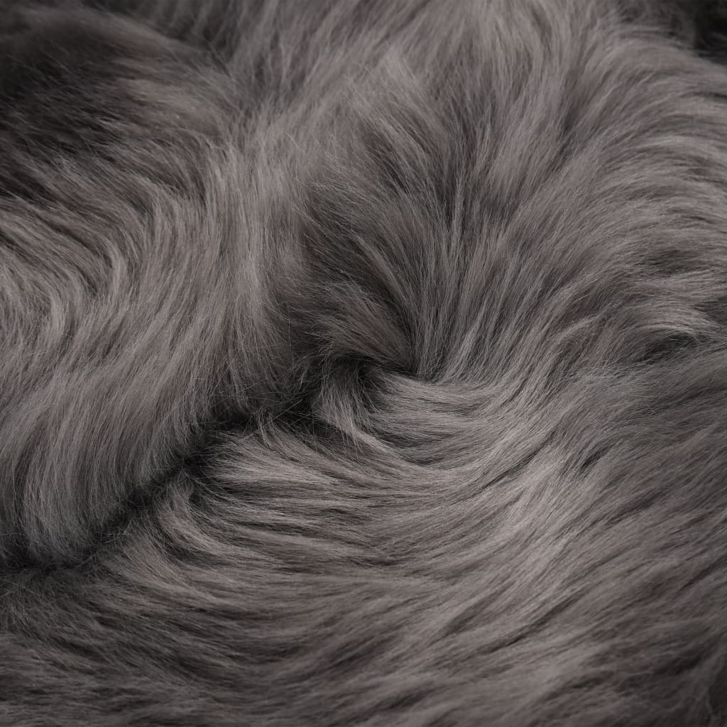 Sheep Leather Rug 60x90 cm Light Grey - OLBRIT