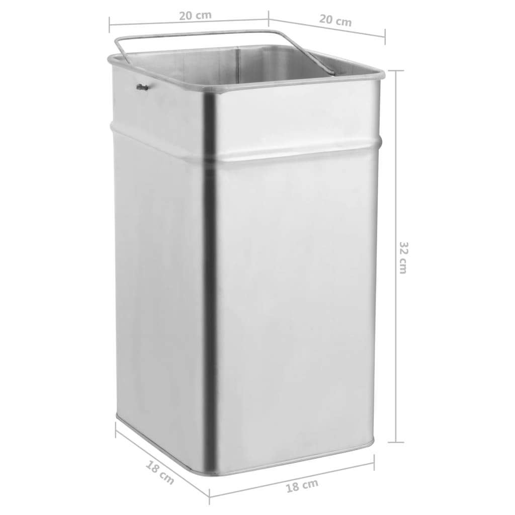 Ashtray Dustbin Hotel 36 L Stainless Steel - OLBRIT