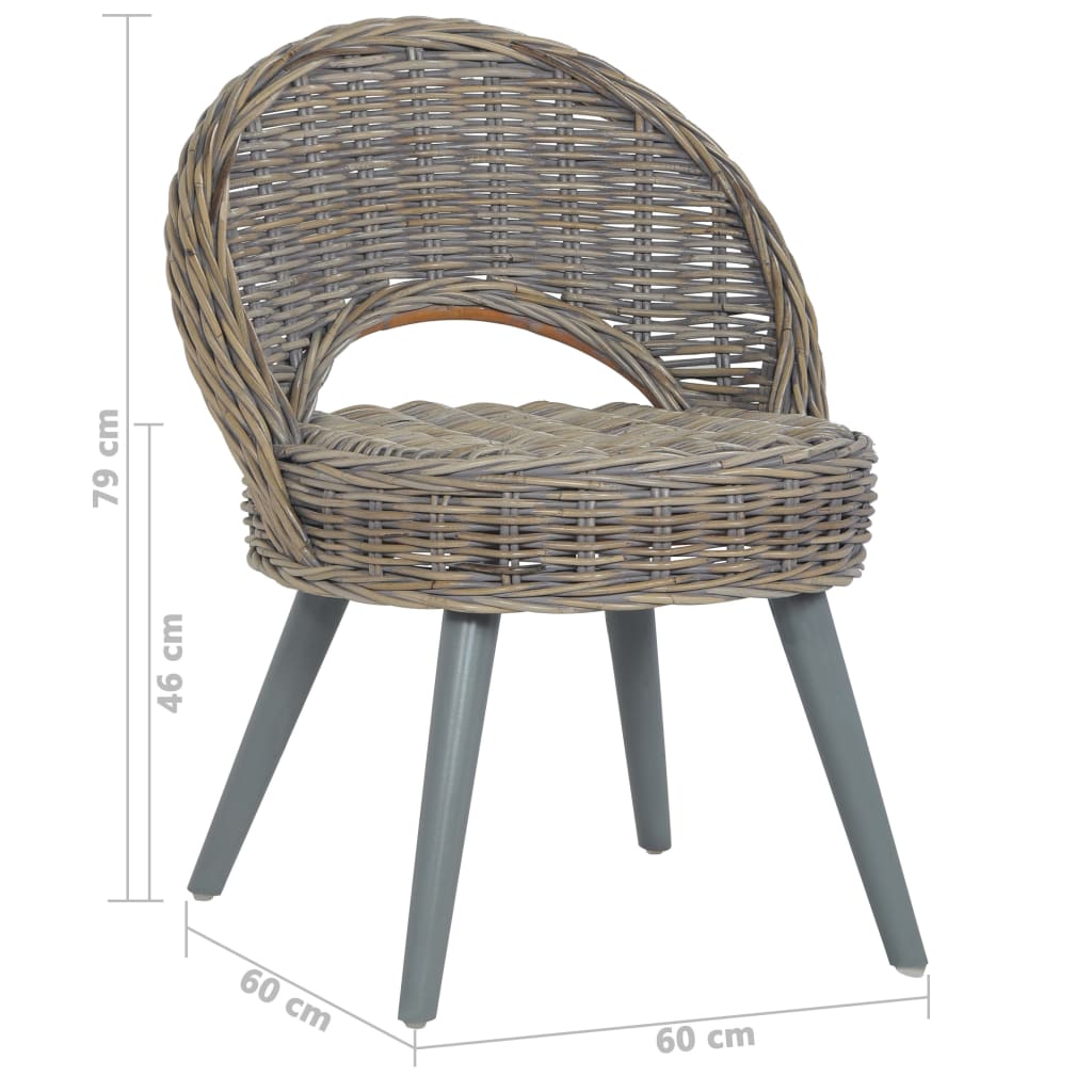 Sofa Chair Kubu Rattan Grey - OLBRIT