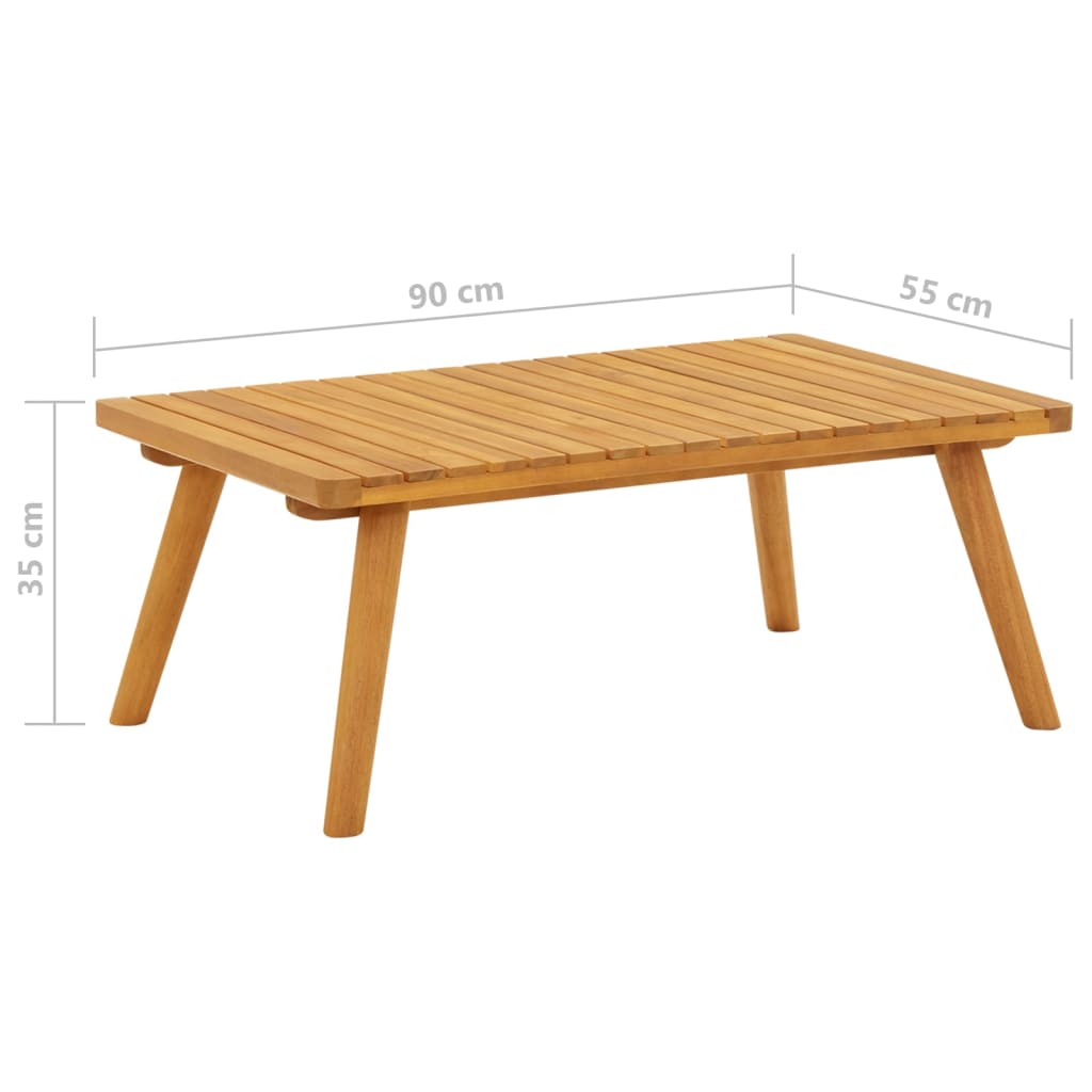 Garden Coffee Table 90x55x35 cm Solid Acacia Wood - OLBRIT