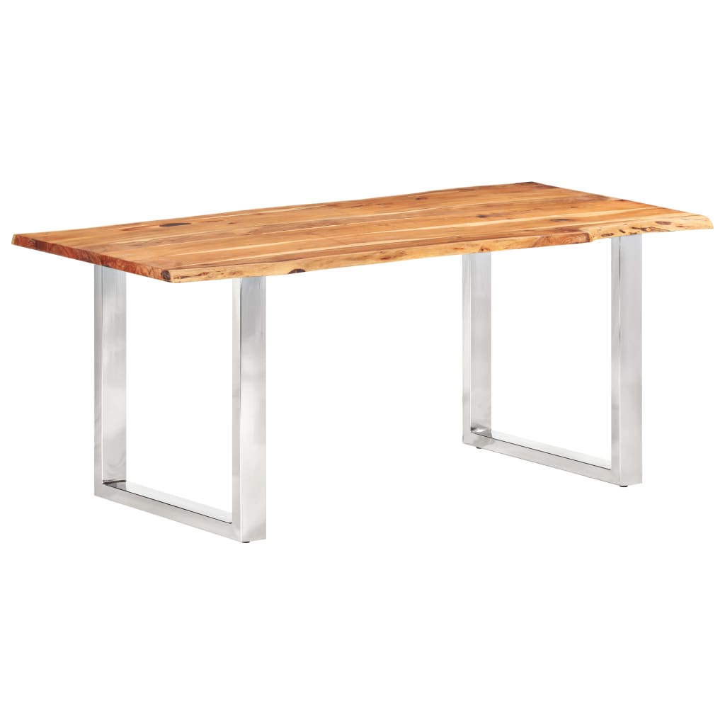 Dining Table with Live Edges Solid Acacia Wood 200 cm - OLBRIT