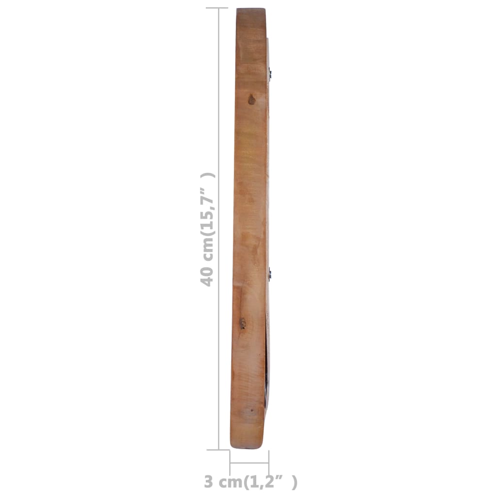 Wall Mirror 40 cm Teak Round - OLBRIT