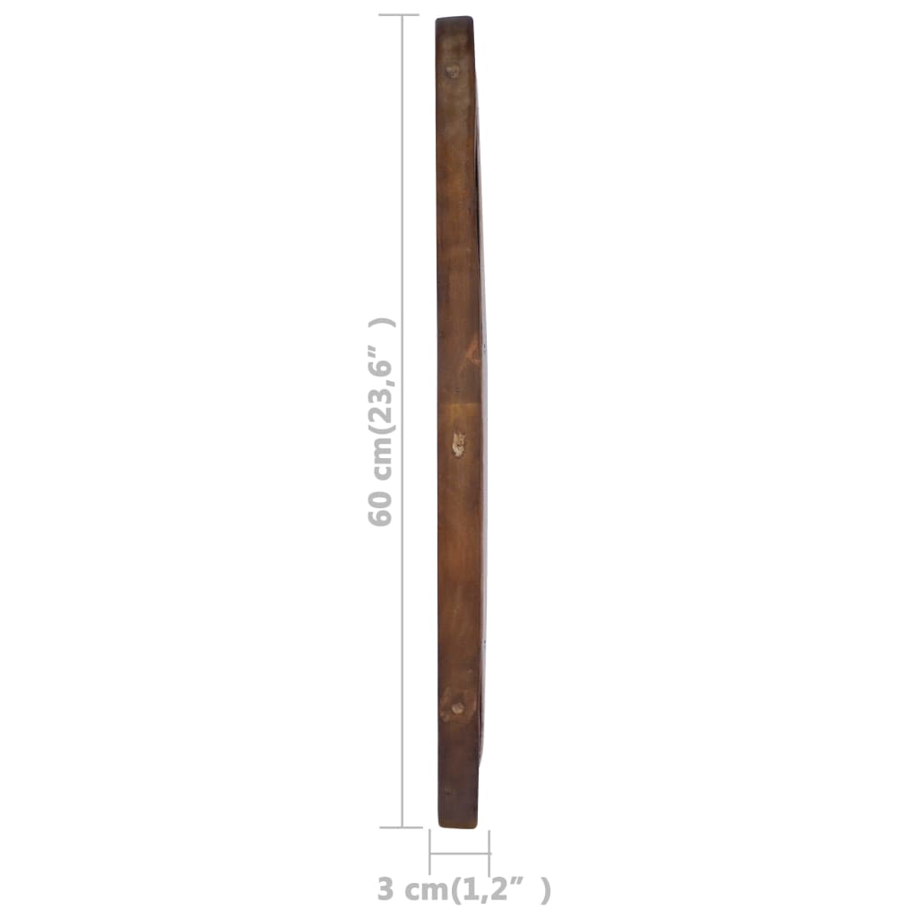 Wall Mirror 60 cm Teak Round - OLBRIT