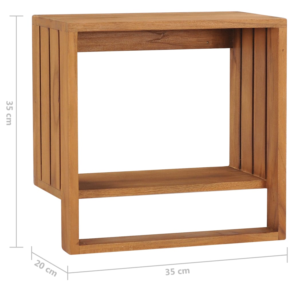 Wall-mounted Towel Rack 35x20x35 cm Solid Teak Wood - OLBRIT
