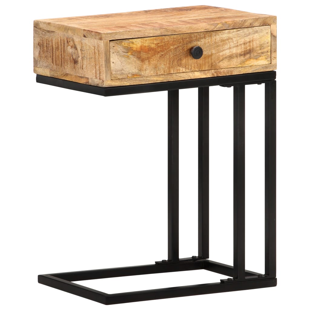 U-Shaped Side Table 45x30x61 cm Solid Mango Wood - OLBRIT