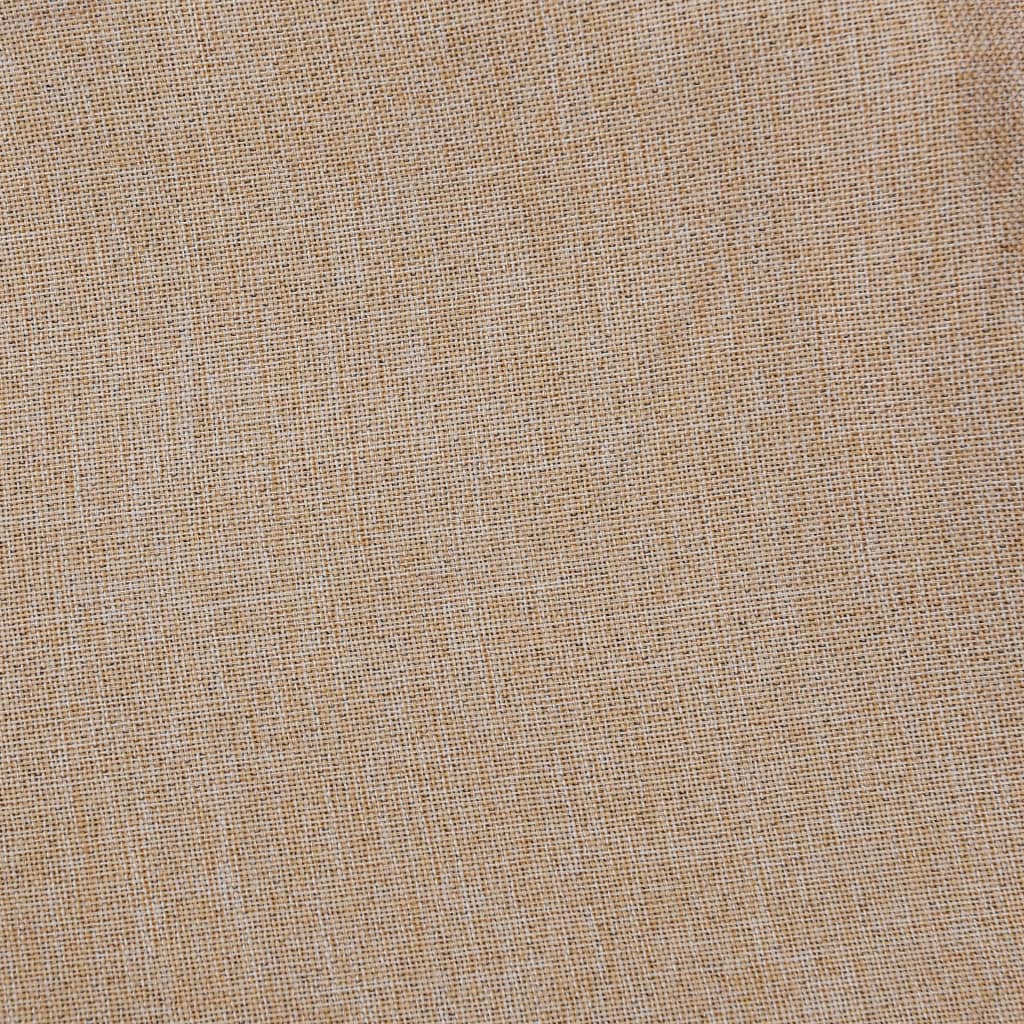 Linen-Look Blackout Curtains with Grommets 2pcs Beige 140x225cm - OLBRIT