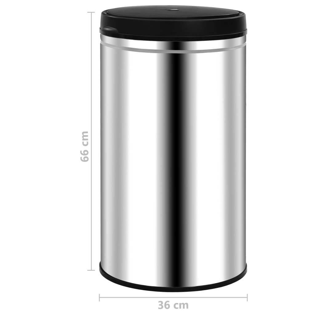 Automatic Sensor Dustbin 60 L Stainless Steel - OLBRIT