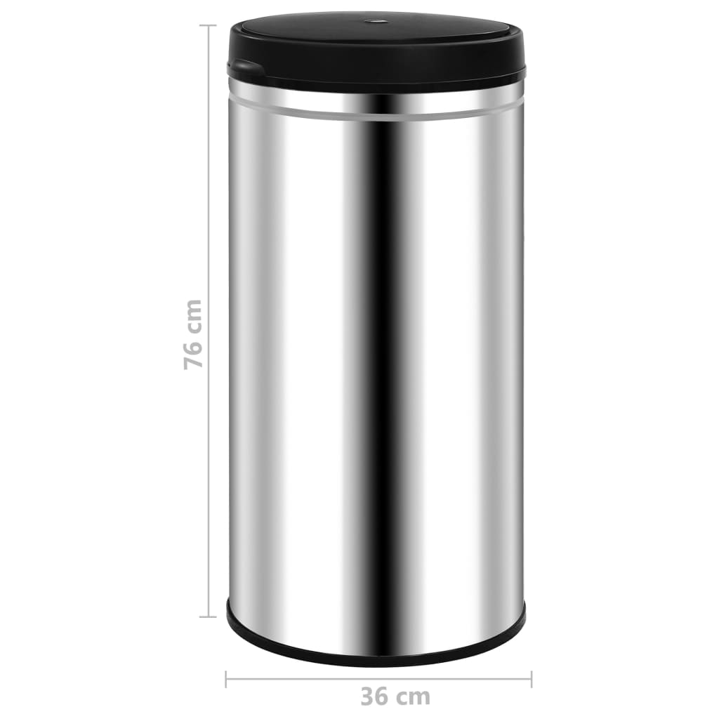 Automatic Sensor Dustbin 70 L Stainless Steel - OLBRIT