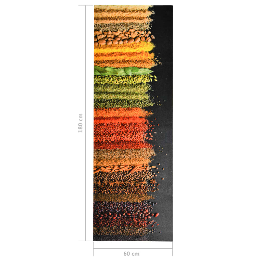 Kitchen Floor Mat Washable Spice 60x180 cm - OLBRIT
