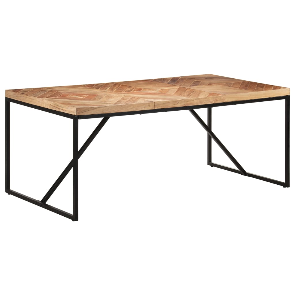 Dining Table 180x90x76 cm Solid Acacia and Mango Wood - OLBRIT