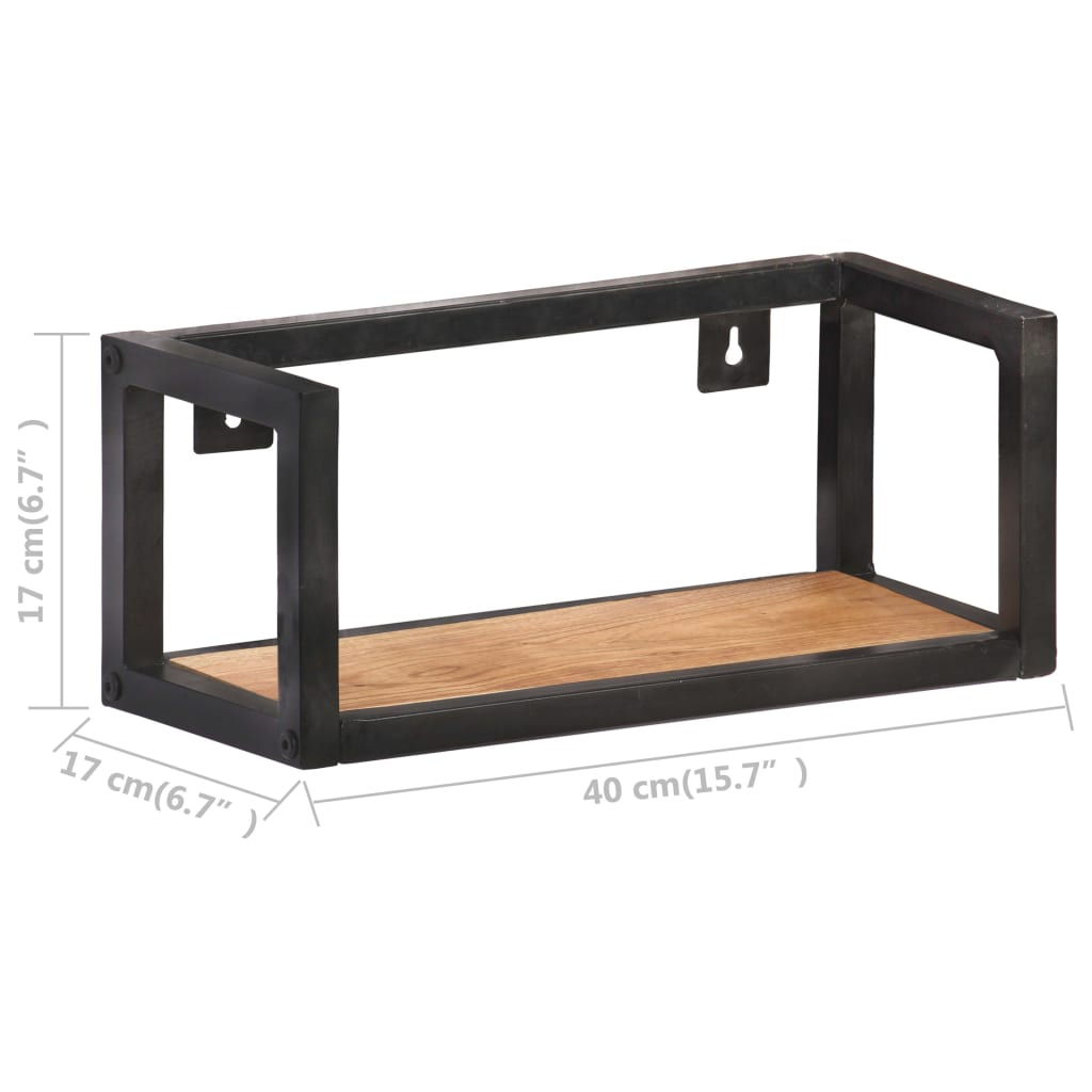 Wall Shelves 2 pcs 40 cm Solid Acacia Wood - OLBRIT