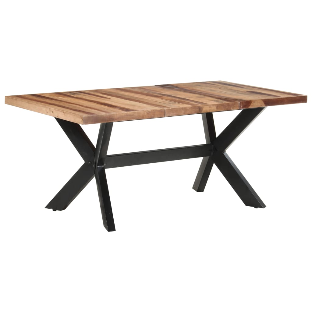 Dining Table 180x90x75 cm Solid Wood with Honey Finish - OLBRIT