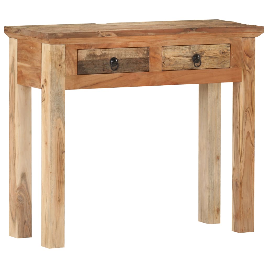 Console Table 90.5x30x75cm Solid Acacia Wood and Reclaimed Wood - OLBRIT