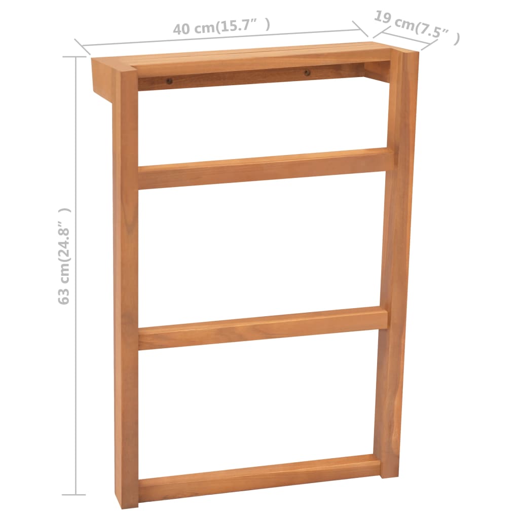 Towel Racks 2 pcs Solid Teak Wood - OLBRIT